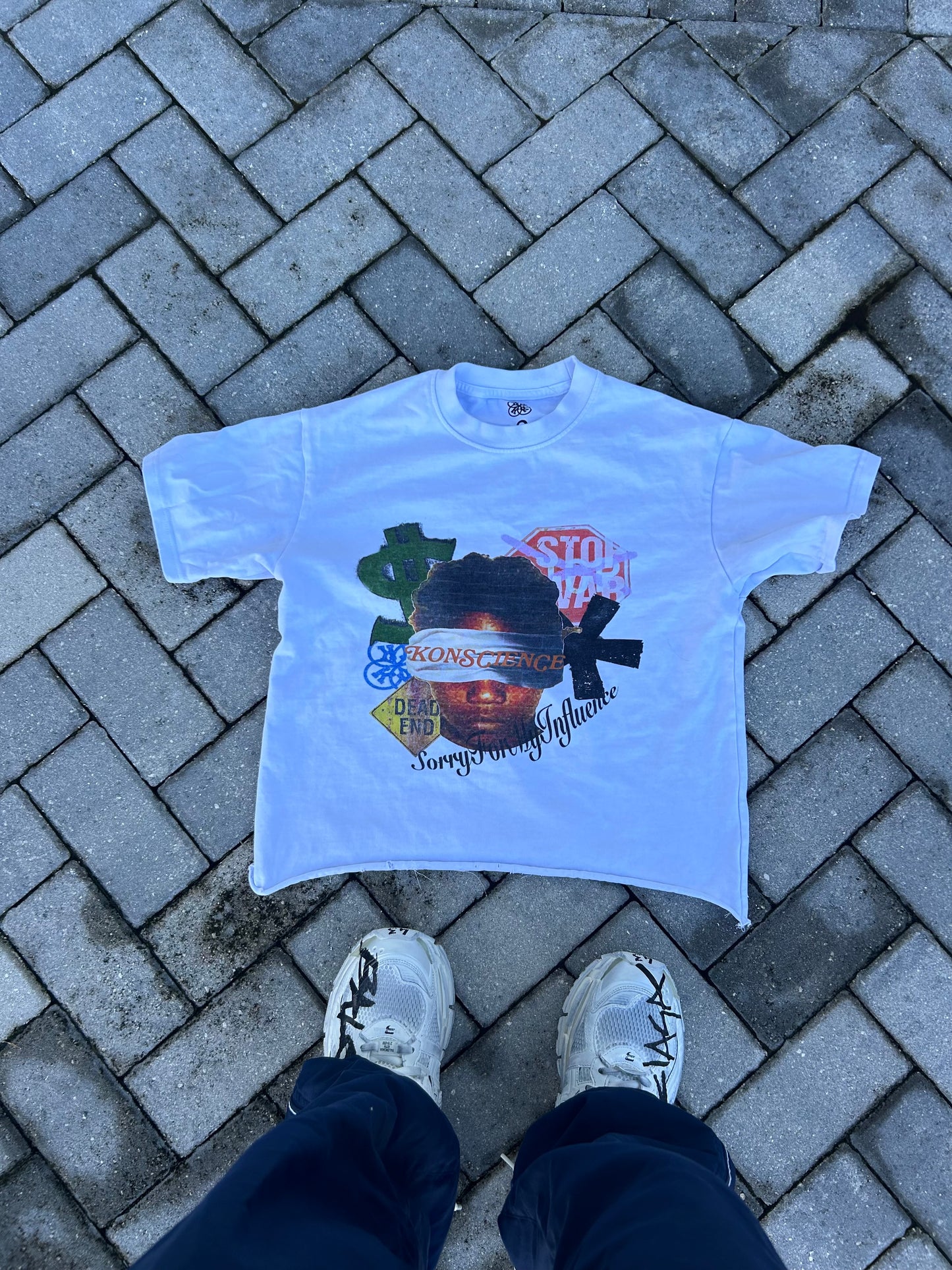 Yummy Sandifer Heavyweight_Cropped_Fit_Graphic Tee Thick Collar Organic Cotton High Quality Streetwear Tee